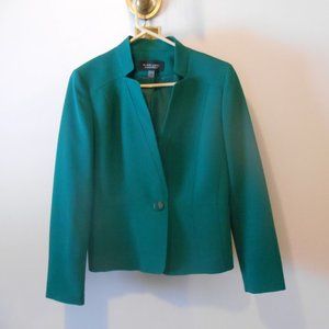 BLAZER-  BLACK LABEL- BY EVAN PICCONE, DARK EMERALD GREEN, SIZE 4